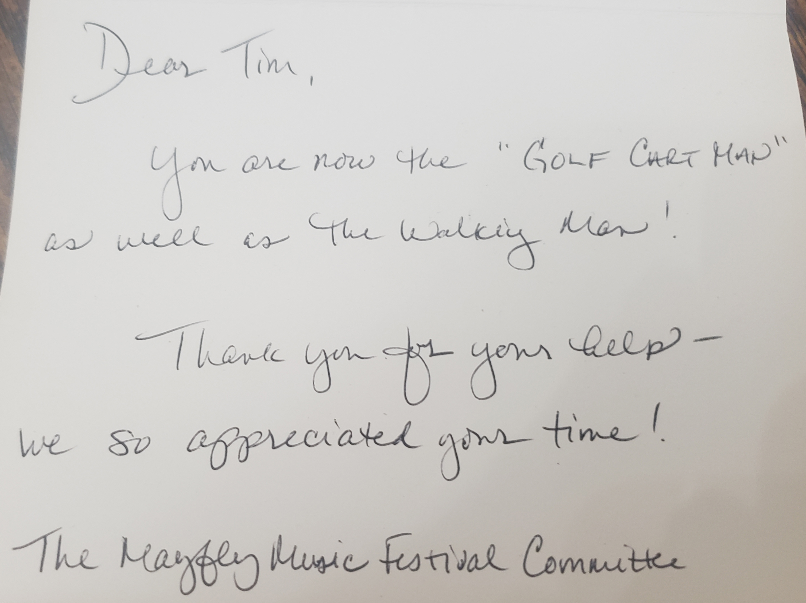 thank you letter